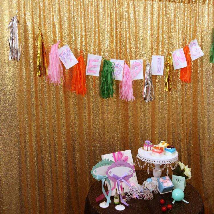 跨境 婚庆宴会3MM亮片窗帘 舞台背景布舞台婚庆装饰帷幕 亮片窗帘