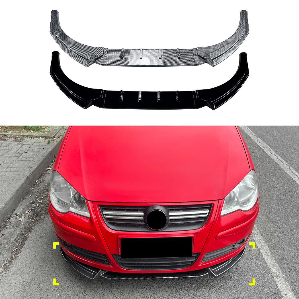 适用大众Polo MK4 9N 后期2005-2008 前杠前唇前铲扰流板跨境改装
