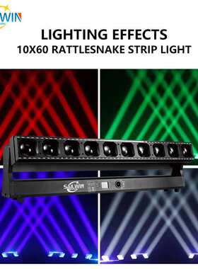 10*60W Zoom LED wall washer bar moving head light RGBW 4in1