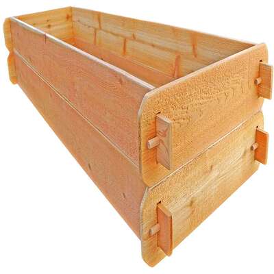 长方形杉木户外种植箱花园花床育苗箱尺寸可更改