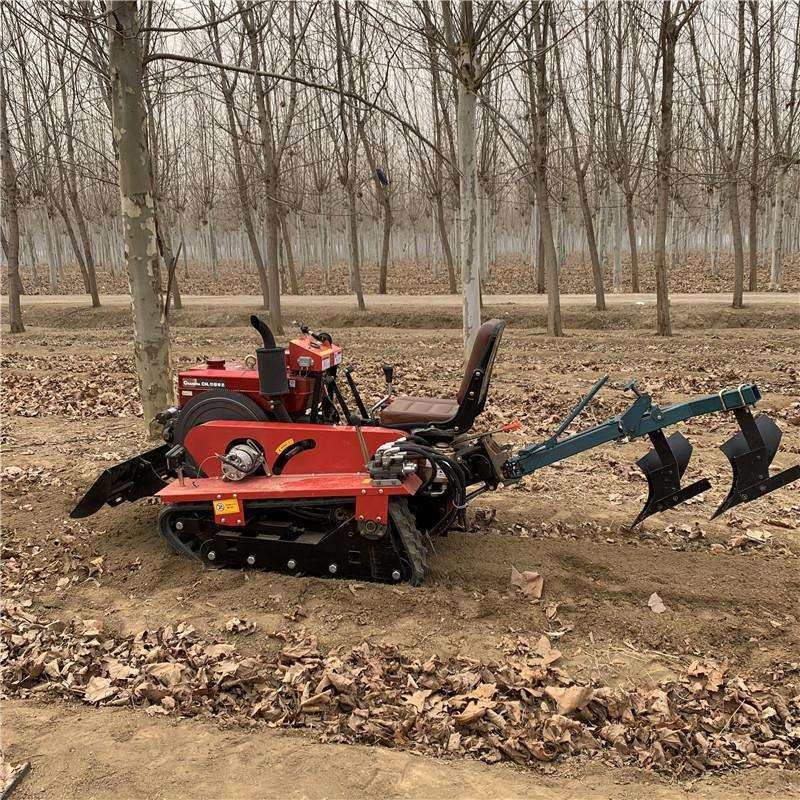 山坡地耘耕翻地犁田机 多功能小型履带微耕机 链轨式果园大棚松土