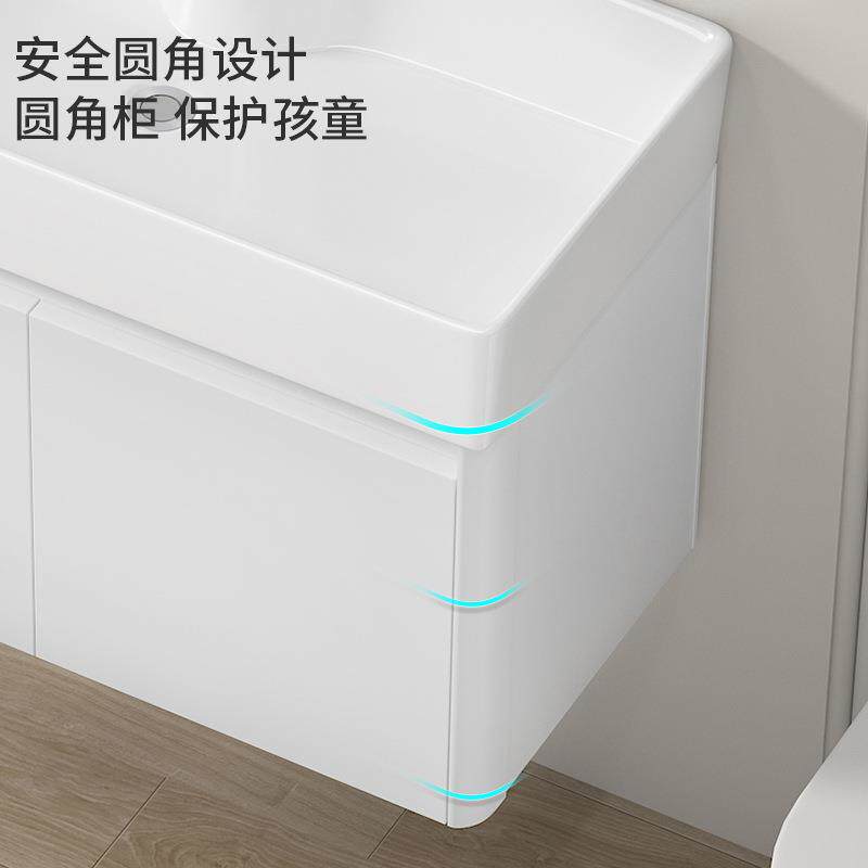 卫生间小尺寸浴室柜阳台陶瓷一体盆太空铝洗漱台小空间迷你洗手台