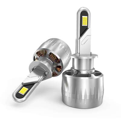 U型汽车LED大灯H7超亮H1远近一体H4车灯H11HB3强光9005前车灯聚光