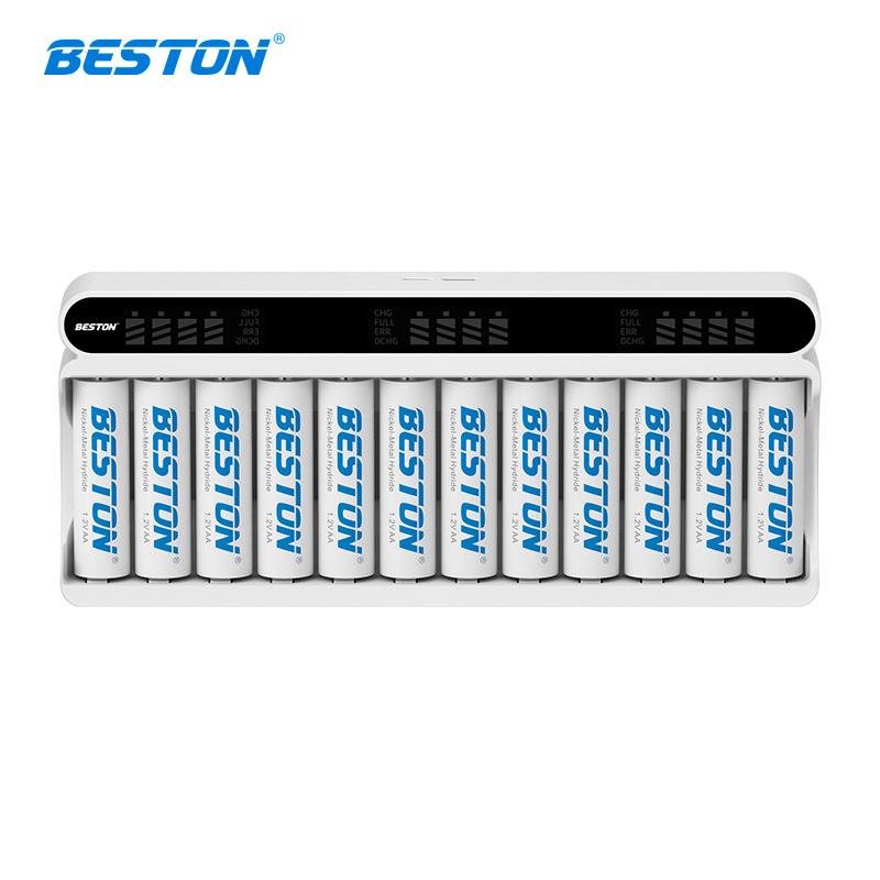 beston佰仕通12槽1.2V大容量电池镍氢款C9025L智能屏显快充充电器