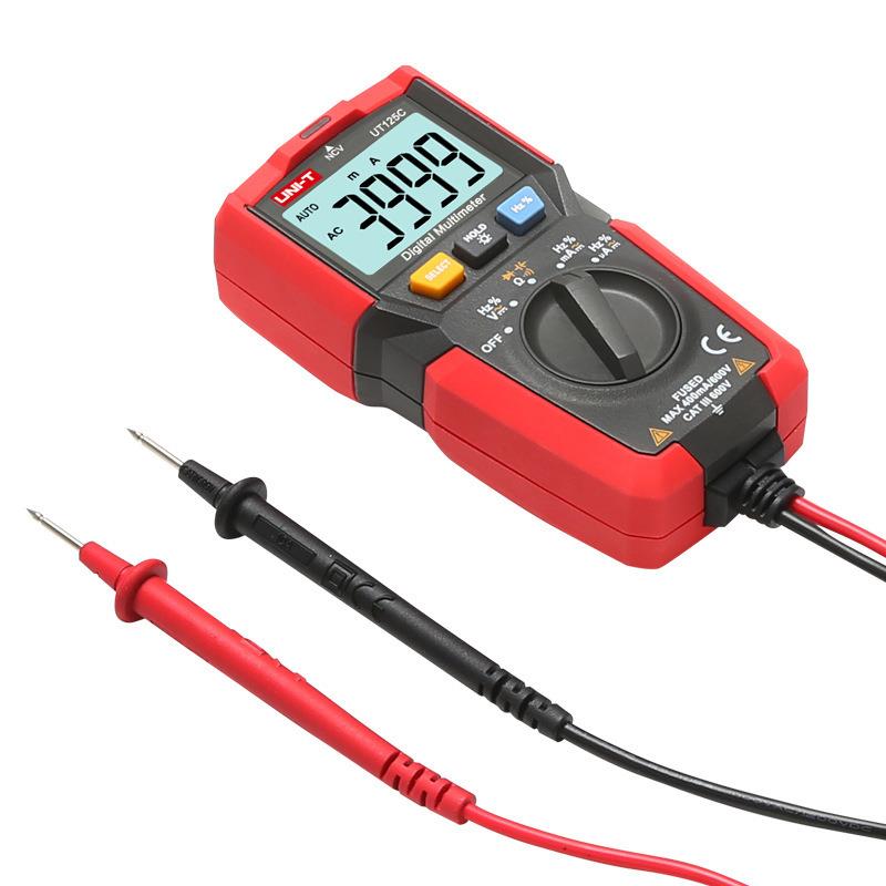 优利德UT125C数字万用表高精度自动量程掌上型家用电压电流表