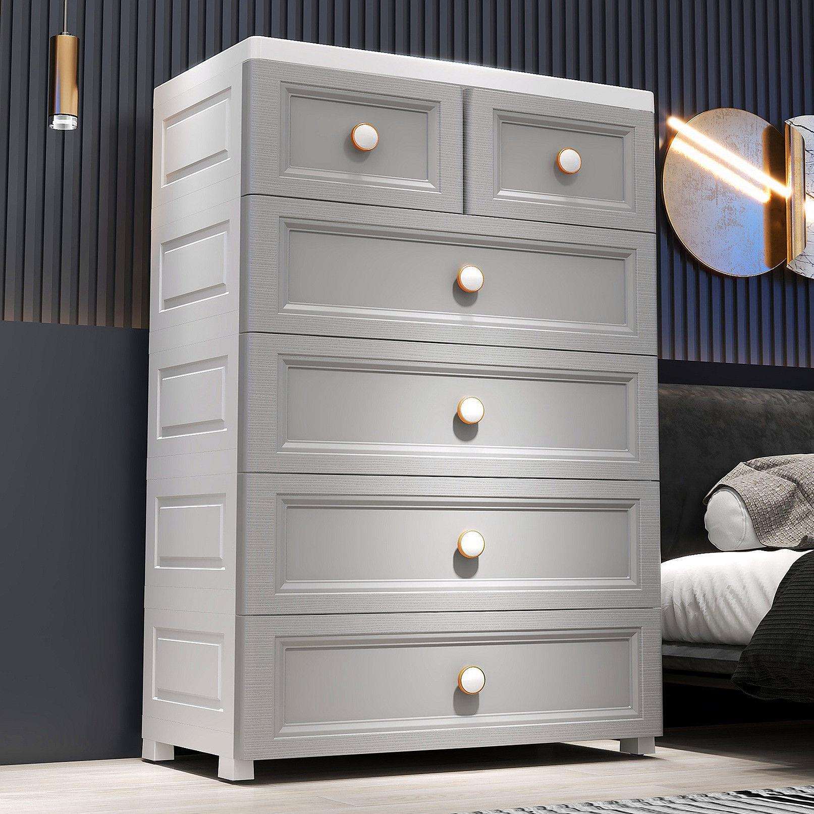 特大70cm宽北欧抽屉式收纳柜置物柜多层整理箱塑料柜子家用储物柜