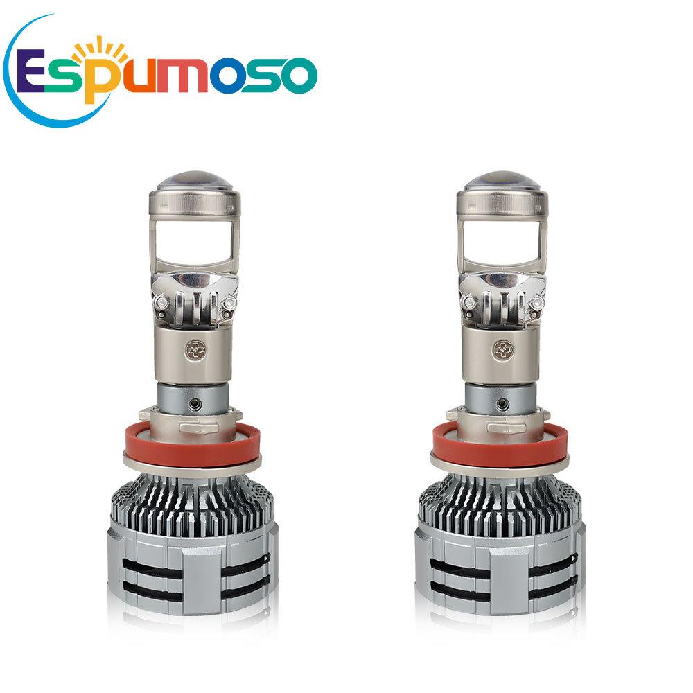 A80s汽车led大灯 h4h7超亮远近一体车灯配件改装双光透镜汽车大灯