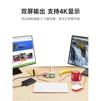 新版 Raspberry Pi 4 Model B树莓派4代B型 2GB4GB8GB 可选套件