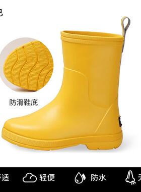 CREATURE HABITS儿童雨鞋防水防滑中筒男童小孩幼儿轻便舒适中筒