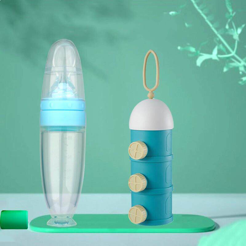 吉田久森JTOSEN婴儿米糊勺子奶瓶软硅胶宝宝辅食神器挤压式米粉喂