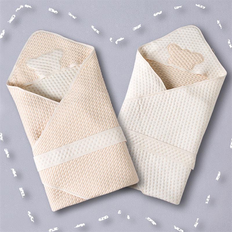 厂家货源童装彩棉新生儿宝宝抱被空气层春夏睡袋幼儿外出抱毯包被