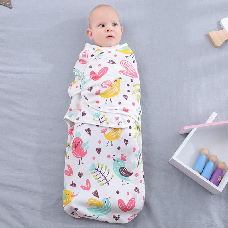 婴儿睡袋包巾襁褓巾初生儿童襁褓睡袋宝宝抱毯蚕茧睡袋针织棉