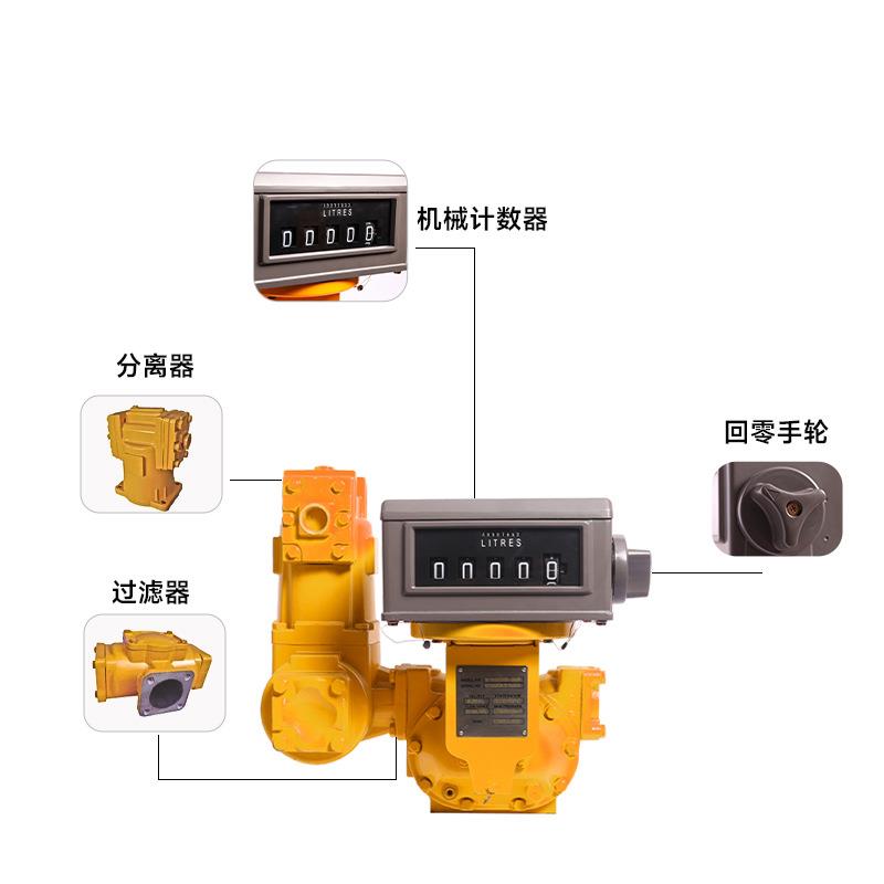 LC容积式工业大流量机械流量计M50/M80预制式高精度管道流量计