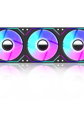 丛林豹星际积木V2风扇拼接白色反叶风扇argb神光同步5v3pin 4pin