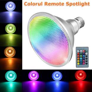E27 射灯 par38 122X130MM 265v 带遥控 40w rgb led 厂家直销