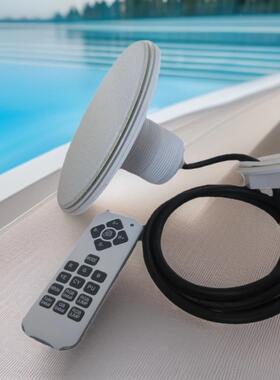 外贸爆款 胶膜泳池灯 七彩带遥控 树脂填充防水 IP68 55W AC12V