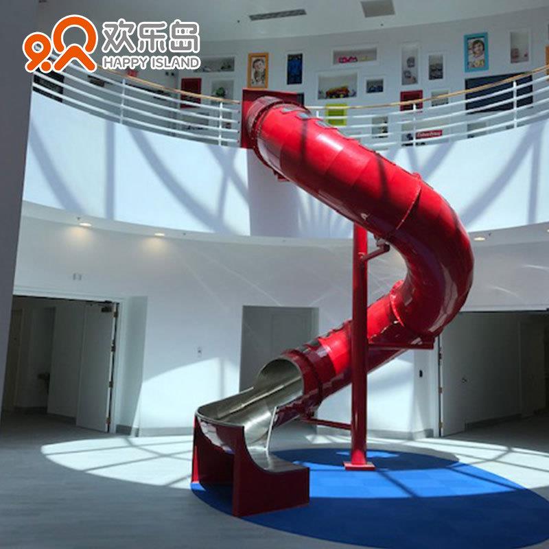 不锈钢螺旋滑梯S型半透明滑梯厂家规划设计大型非标无动力游乐设