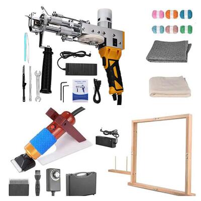 跨境tuftinggun二合一簇绒枪地毯枪地毯布修剪器毛线框架套件