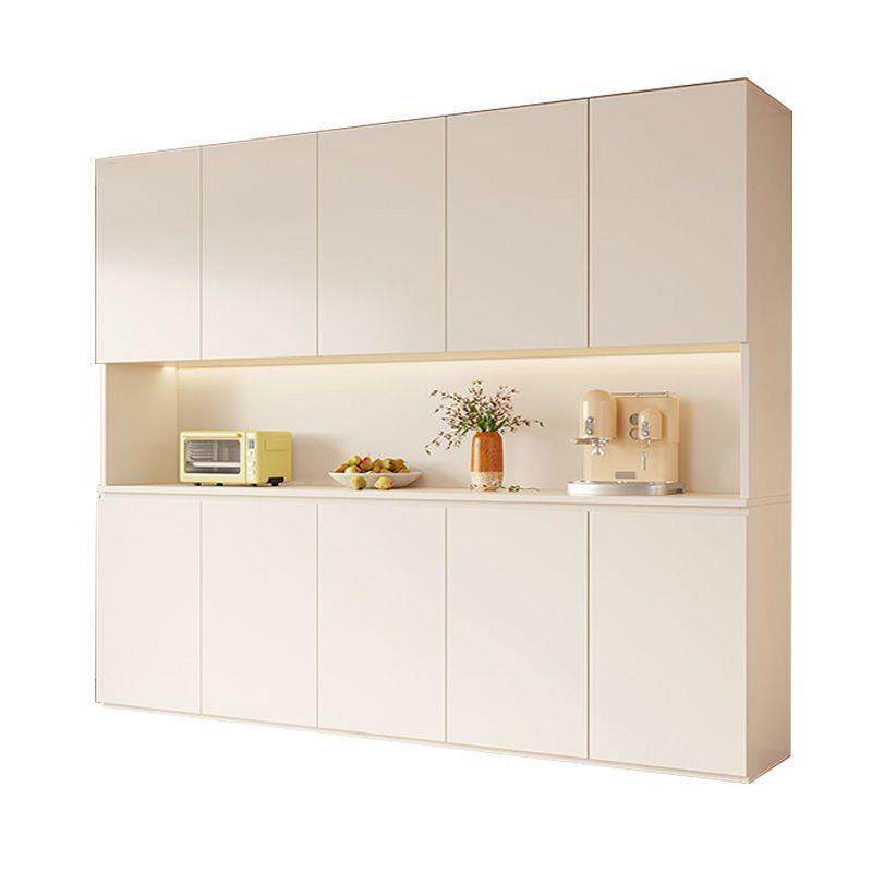 实木餐边柜靠墙一体客厅餐厅储物柜奶油轻奢厨房橱柜酒柜茶水柜子