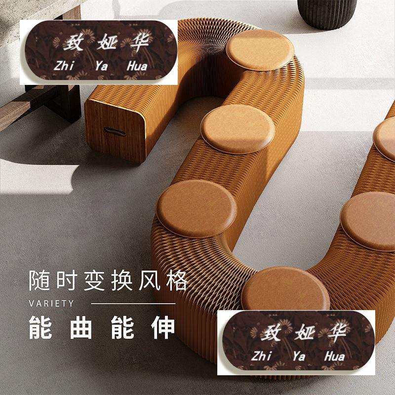 伸缩沙发凳时尚纸凳子北欧小户型家具矮长凳创意省空间2025凳子