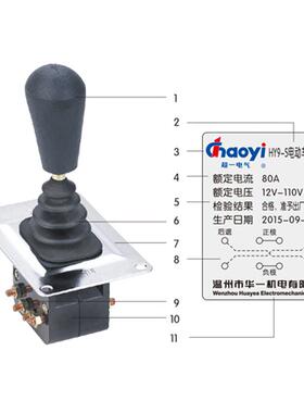 超一 CHAOYI倒顺开关 HY9-B 大面板 HY9-S小面板电机倒顺转控制器