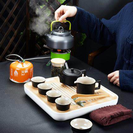 户外茶具套装便携式野外车载泡茶艺功夫旅行煮茶器整套带烧水炉礼