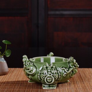 创意活动小礼品香烟复古陶瓷烟灰缸公司家居创意男生礼品