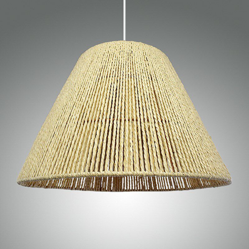 纸绳工艺东南亚风格 客厅餐厅书房吊灯 创意酒店民宿装饰灯罩