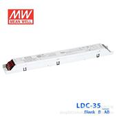 LDC DA明纬电源35W恒功率线性LED带PFC驱动器按压可调光