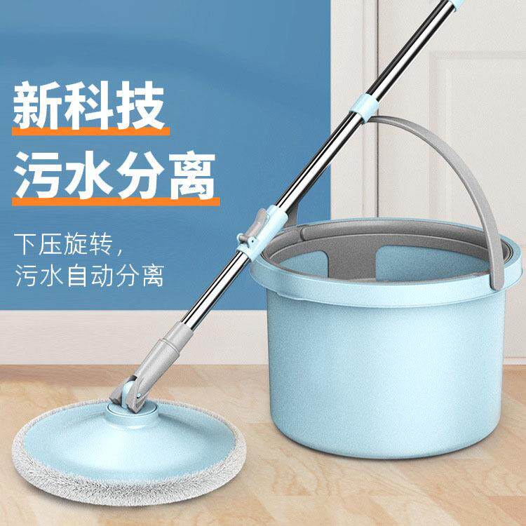 新款污水分离拖把厂家免手洗拖把家用平板懒人拖地桶自动甩干拖布