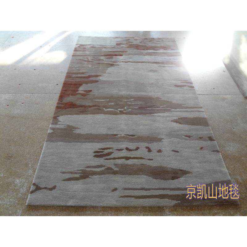 新中式水墨画样板房轻奢客厅茶几沙发地毯书房卧室床前毯大厅过道