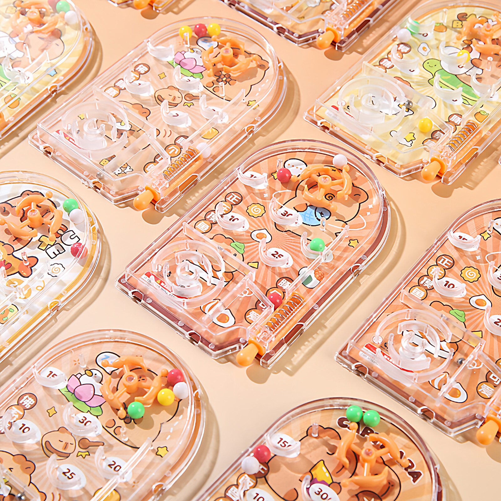 弹珠盘游戏机卡卡皮巴拉掌上益智弹射玩具超市摆摊奖品礼物小玩具