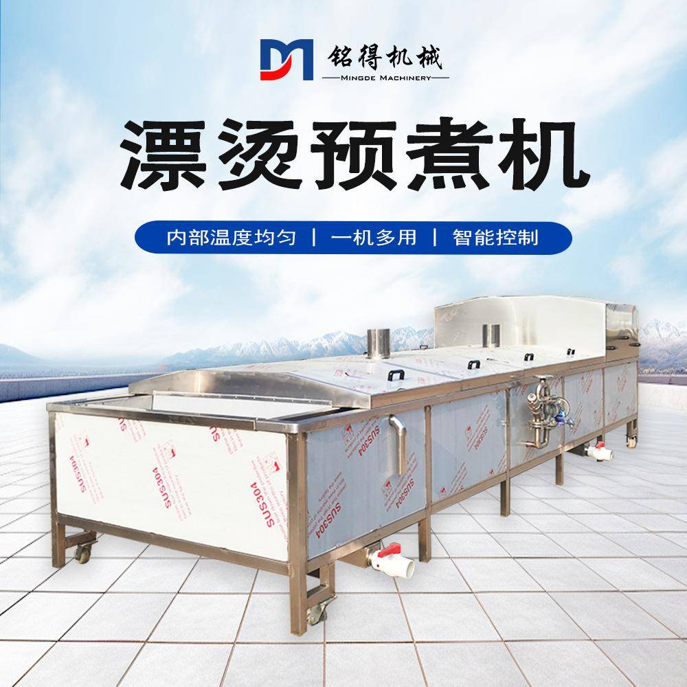 全自动玉米粒蒸煮漂烫冷却线果蔬漂烫机自动控温多功能漂烫机