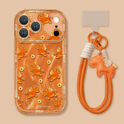 橙色金币手机壳opporeno15pro新年reno14适用马年reno13pro小马12保护套11pro防摔10本命年9se女8por7se65k43