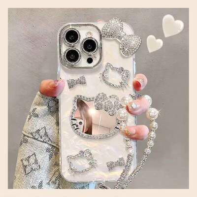 kt镜子适用苹果17手机壳华为mate80pura70女款小米17promax红米K90套X300Y500FINDX9reno15S50promini荣耀500