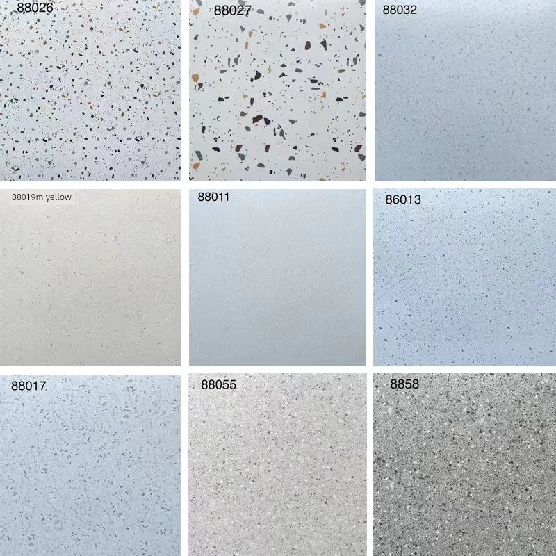高档灰色水磨石瓷砖客厅和s餐厅防滑地砖800X800彩色工程仿古墙砖