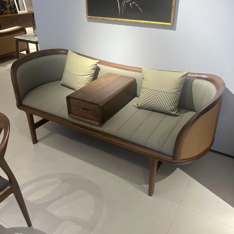 新中国风北美黑胡桃罗汉床2025新风格新豪华简约意大利N风格客厅,