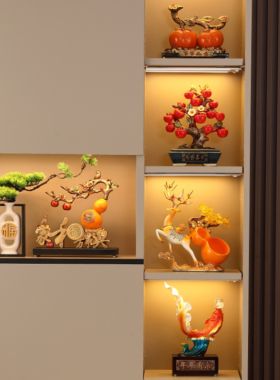 新中式摆件家和万k事兴客厅玄关轻奢高档办公室电视酒柜装饰工艺