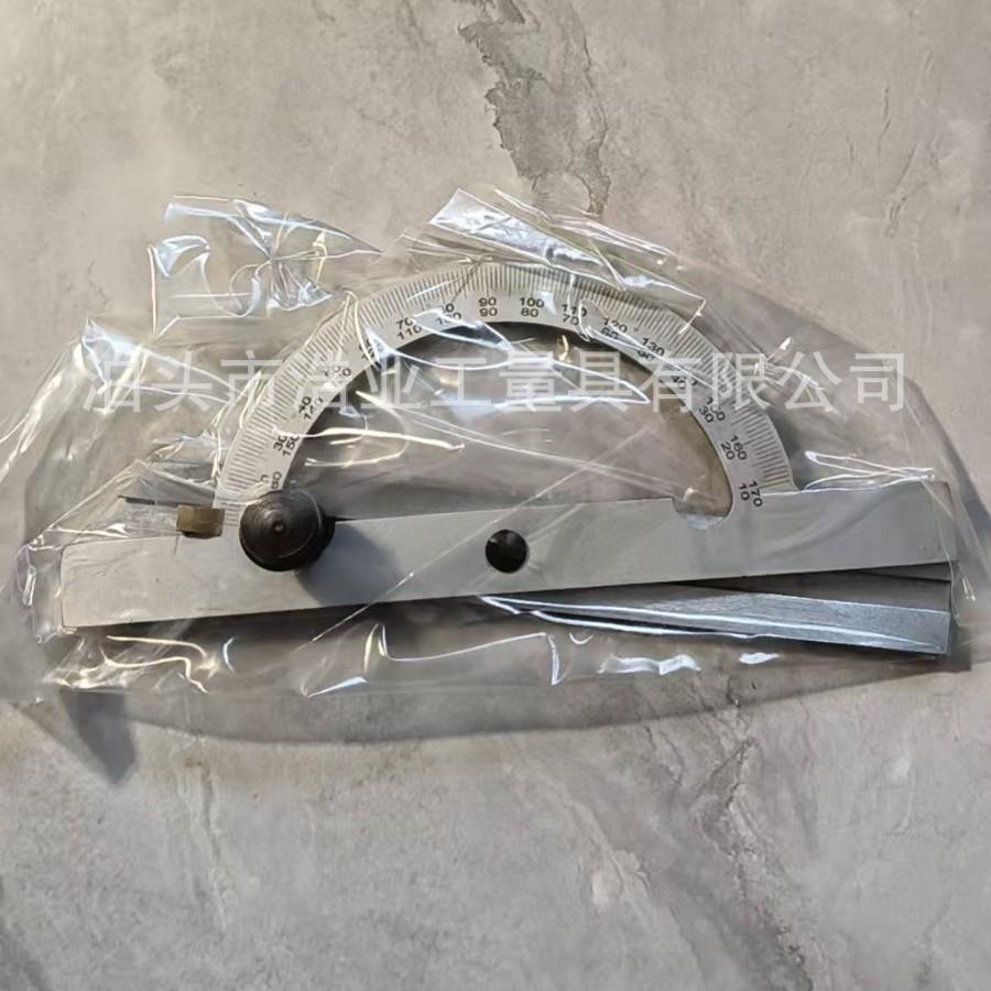 10-170度带锁紧螺栓可调角度尺100x150量角规镀铬150x300量角器