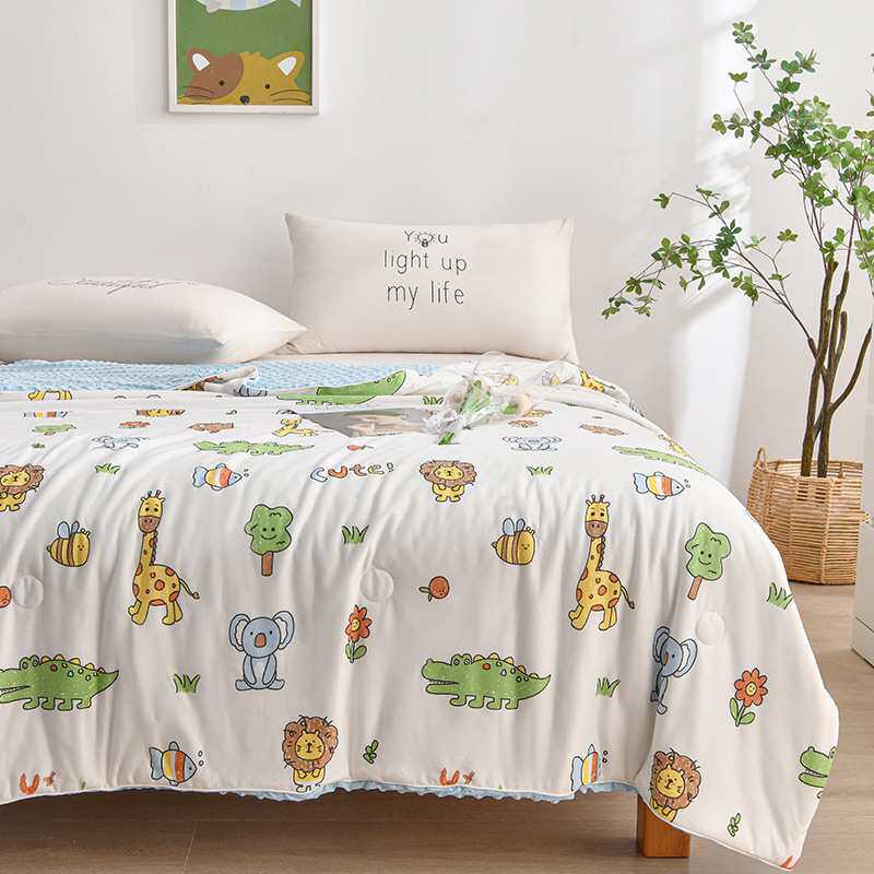 直播网红爆款母婴级针织棉冰豆豆被两用被凉感被独版被子被芯4