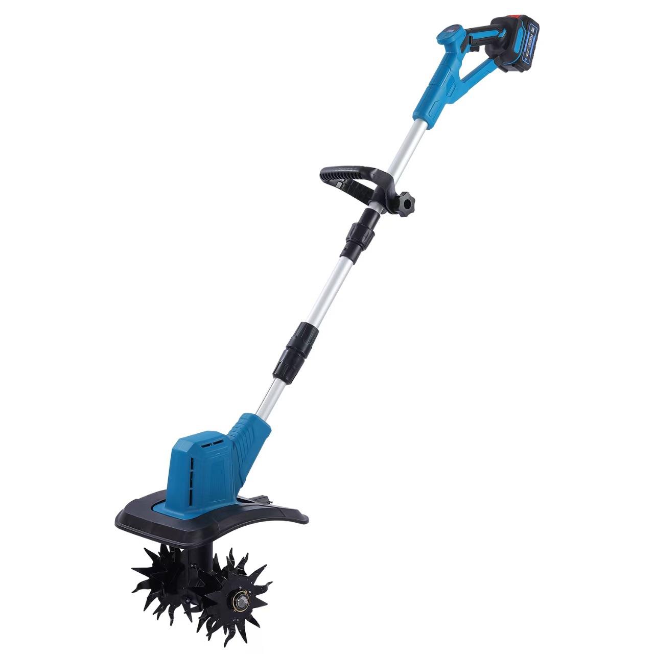 新款数显锂电微耕机松土机农用翻土机小型家用电动锄头旋耕机