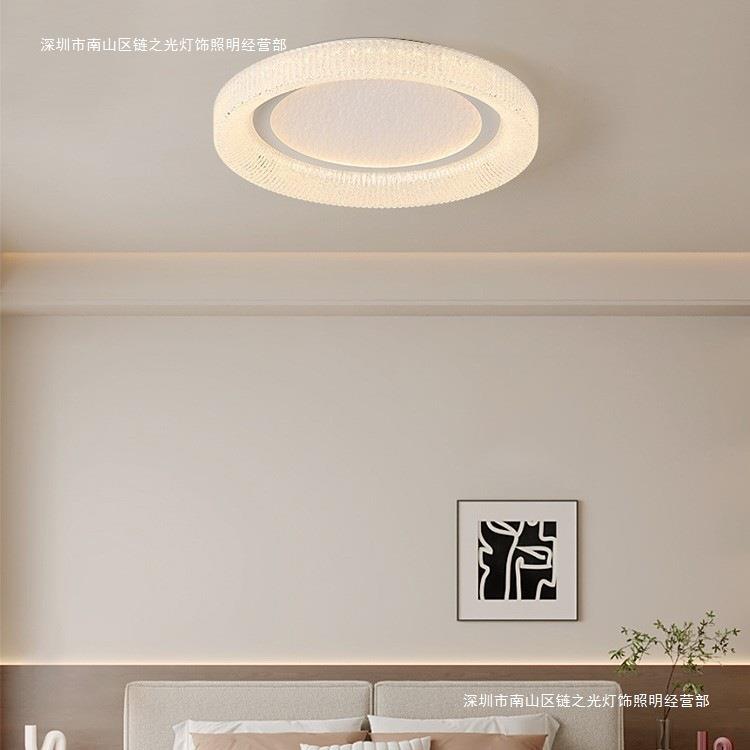 2025新款意式极简卧室灯吸顶灯设计师新款艺术圆形护眼房间主灯具