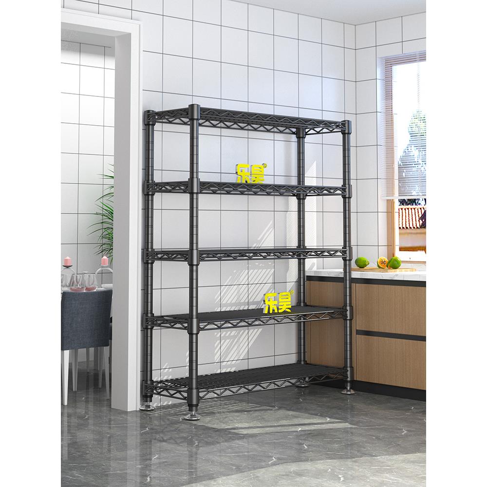 乐昊厨房置物架多功能家用落地多层微波炉收纳架简易货架阳台花架
