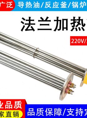 115法兰电加热管220V水箱导热油锅炉蒸发器380V大功率工业加热棒