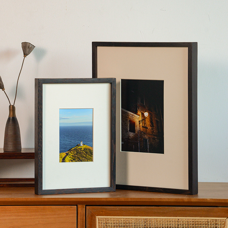 鸡翅木裱画框相框定制实木u洗照片做成框照片打印加相框挂墙婚纱