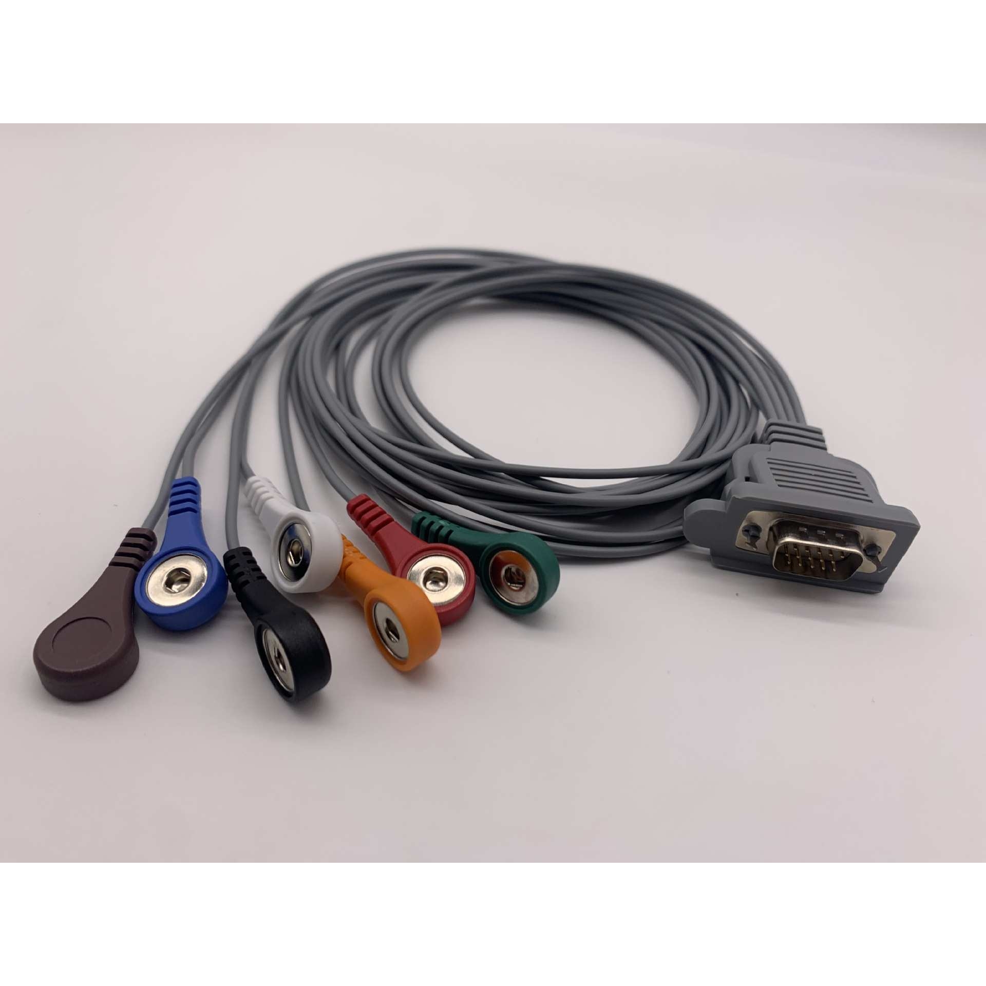 兼容迪姆DMS动态心电图导联线5导7导10导HDB15针心电导联线