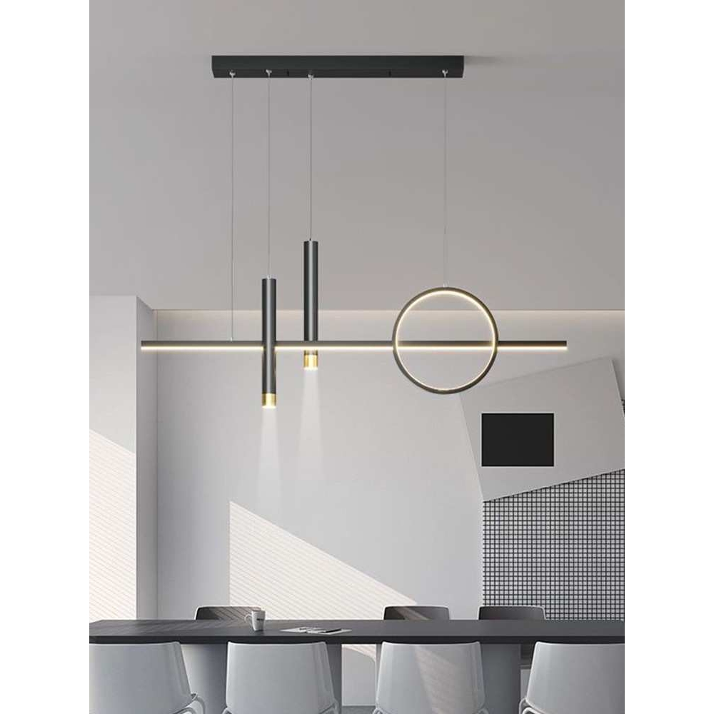 现代极简餐厅吊灯餐厅吧台奶茶咖啡店创意长条吊灯