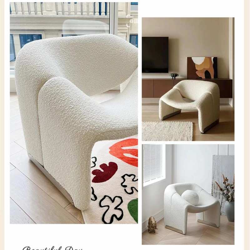 北欧轻奢懒人创意高端沙发椅单人沙发小户型客厅卧室阳台设计师款