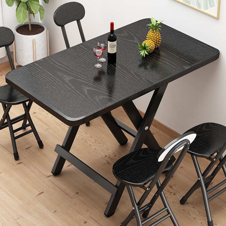 小户型折叠桌餐桌方桌子80cm户外摆摊折叠桌椅家用简易1米吃饭桌