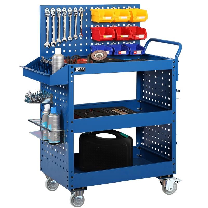 思凯特汽修工具车三层推车多功能移动零件车工具置物架工具柜车